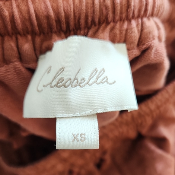 Cleobella Terracotta Paisley Print Jogger Pants Size Extra Small - Picture 5 of 14